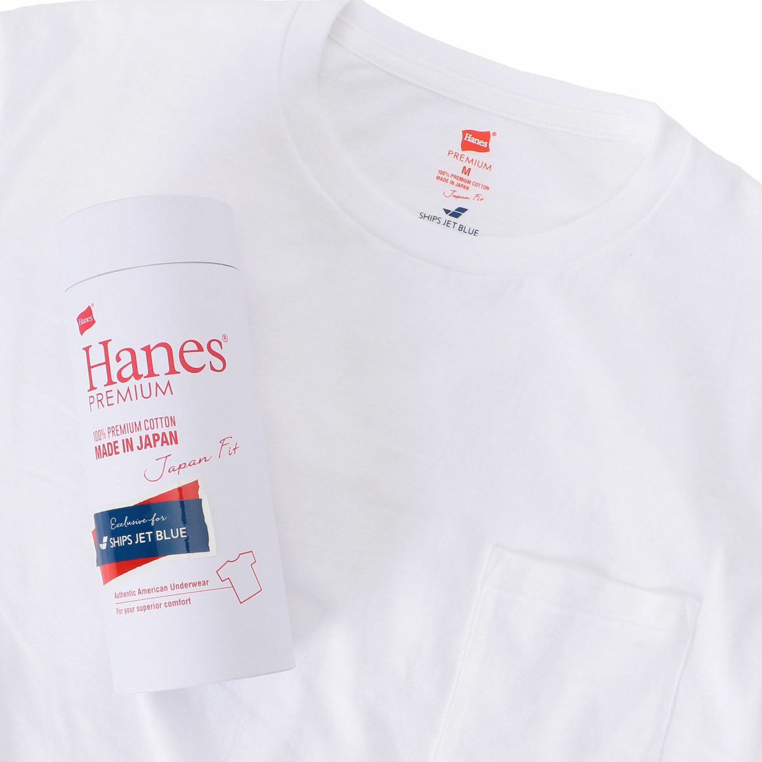 Hanes Ships Jet Blue 別注 ジャパンフィット ポケット付 Tシャツが新登場 Japan Fit