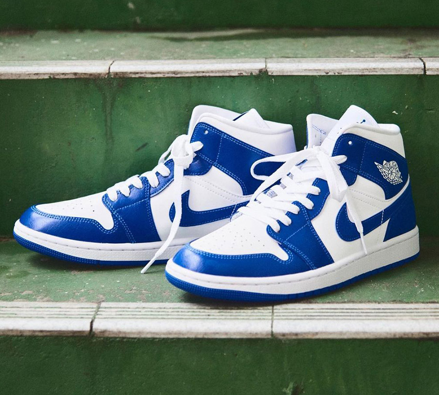 Nike WMNS Air Jordan 1 Mid Kentucky Blue ナイキ ウィメンズ エア ...