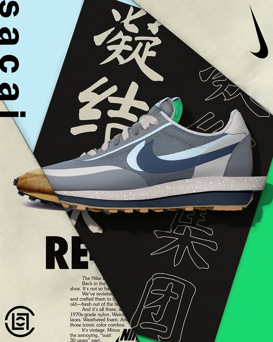 CLOT x SACAI x NIKE クロット サカイ ナイキ LDワッフル - スニーカー